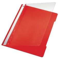 Leitz 4191 Schnellhefter - A4, langes Beschriftungsfeld, PVC, rot