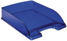 Leitz 5226 Briefkorb Transparent Plus, A4, Polystyrol, dunkelblau