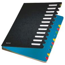 Leitz 5912 Deskorganizer Color 1-12 - 12 Fächer, Pendarec-Karton (RC), schwarz