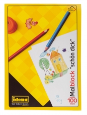 Idena 10390 - Idena Malblock, DIN A4, 100 Blatt, 70g/m², Schön Dick