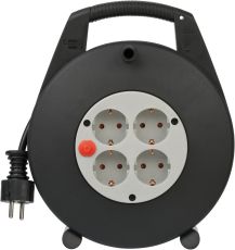 brennenstuhl Vario Line Kabelbox 4-fach schwarz/lichtgrau 10m H05VV-F 3G1,5