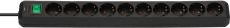 brennenstuhl Eco-Line Steckdosenleiste mit Schalter 10-fach schwarz 3m H05VV-F 3G1,5