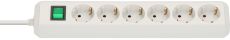 brennenstuhl Eco-Line Steckdosenleiste mit Schalter 6-fach weiß 3m H05VV-F 3G1,5