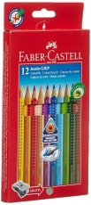 FABER-CASTELL Dreikant-Buntstifte Jumbo GRIP, 12er Etui