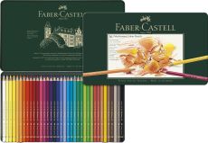 FABER-CASTELL 110036 Buntstifte POLYCHROMOS, 36er Metalletui - Hochwertige Pigmente von unübertroffener Lichtbeständigkeit und Farbbrillanz