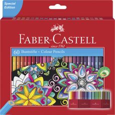FABER-CASTELL Hexagonal-Buntstifte CASTLE, 60er Kartonetui