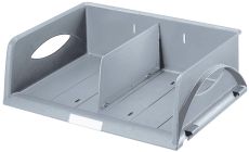 Leitz 5262 Trennwand für Briefkorb, Polystyrol, 2 Stück, grau transparent