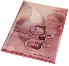 Leitz 4100 Sichthülle Premium, A4, PVC, dokumentenecht, rot 100 Stück