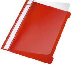 Leitz 4197 Schnellhefter - A5, langes Beschriftungsfeld, PVC, rot