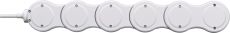Brennenstuhl 1155350210 Vario Power Steckdosenleiste mit USB-Ladefunktion 5-fach weiß, 1,4m H05VV-F 3G1,5