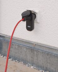 Brennenstuhl Funkschalt-Set RC CE1 0201, 2er Funksteckdosen Set (Außenbereich IP44, mit Handsender und erhöhtem Berührungsschutz) schwarz