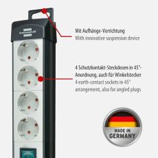 Brennenstuhl 1951540101 Steckdosenleiste Premium-Line, 4-fach