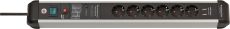 Brennenstuhl 1391010610 Premium-Protect-Line 60.000A Überspannungsschutz-Steckdosenleiste mit USB-Ladefunktion 6-fach 3m H05VV-F 3G1,5