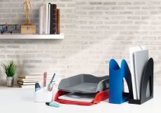 HAN Schreibtischköcher Re-X-LOOP – say yes to 100% recycled, modernes, junges Design für alle Schreibtischutensilien, rot, 17238-917