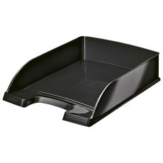 Leitz 5226 Briefkorb Plus WOW - A4, Polystyrol, schwarz metallic