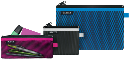 LEITZ Reißverschlusstasche WOW Traveller, 3er Set