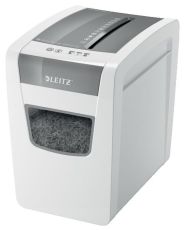 Leitz Aktenvernichter IQ Slim Home Office - Partikelschnitt P4, 10 Blatt, weiß