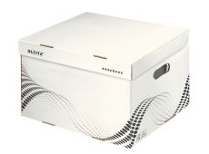 Leitz 6137 Archiv Container easyboxx L - Wellpappe (RC), Tragkraft 17 kg, weiß