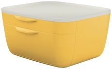 Leitz 5357 Schubladenset Cosy - 2 Schubladen, Polystyrol, gelb matt/hellgrau