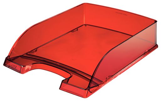 LEITZ Briefablage Plus Transparent, DIN A4, dunkelrot-