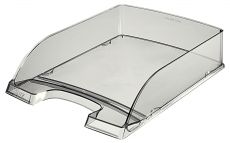 LEITZ Briefablage Plus Transparent, DIN A4, grau-transparent