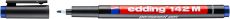 Permanent Pen edding 142 M, 1 mm, blau