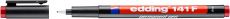 Permanent Pen edding 141 F, 0,6 mm, rot