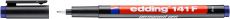Permanent Pen edding 141 F, 0,6 mm, blau