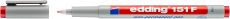 Non-permanent Pen edding 151 F, 0,6 mm, rot