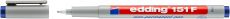 Non-permanent Pen edding 151 F, 0,6 mm, blau