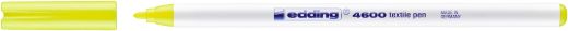 Textilpen edding 4600, Rundspitze, 1 mm, neongelb