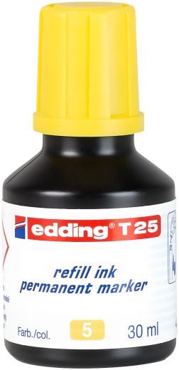 Nachfülltinte edding T 25, für edding Permanentmarker, 30 ml, gelb