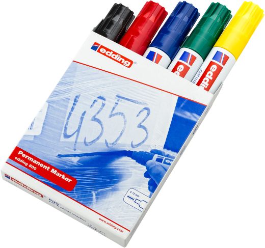 Permanentmarker edding 800, nachfüllbar, 4 - 12 mm, sortiert