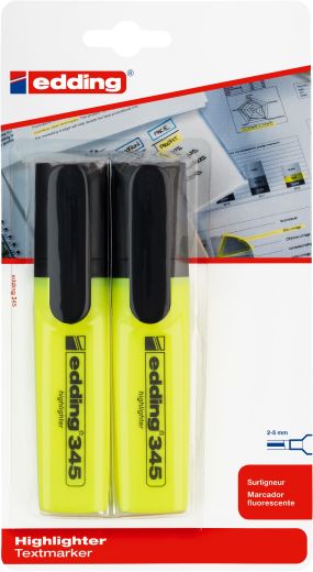 Textmarker edding 345 highlighter, nachfüllbar, gelb