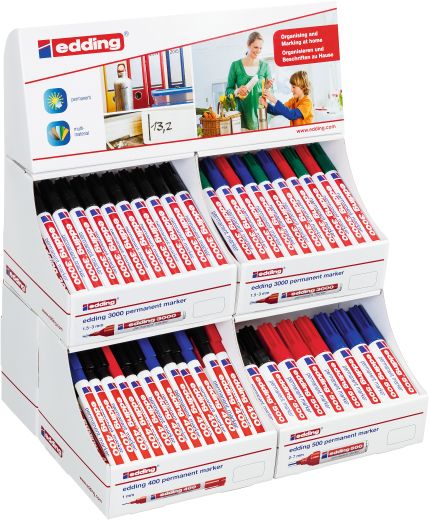 edding 51000 Display edding permanent marker, 112tlg., Karton-Displ.320x230x370