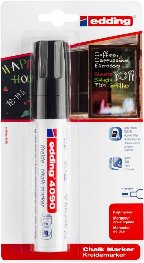 Kreidemarker edding 4090, 4 - 15 mm, schwarz