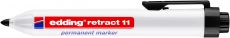 Permanentmarker edding retract 11, nachfüllb., Druckmechanik, 1,5-3 mm, schwarz