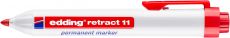 Permanentmarker edding retract 11, nachfüllb., Druckmechanik, 1,5-3 mm, rot
