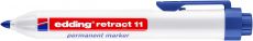 Permanentmarker edding retract 11, nachfüllb., Druckmechanik, 1,5-3 mm, blau