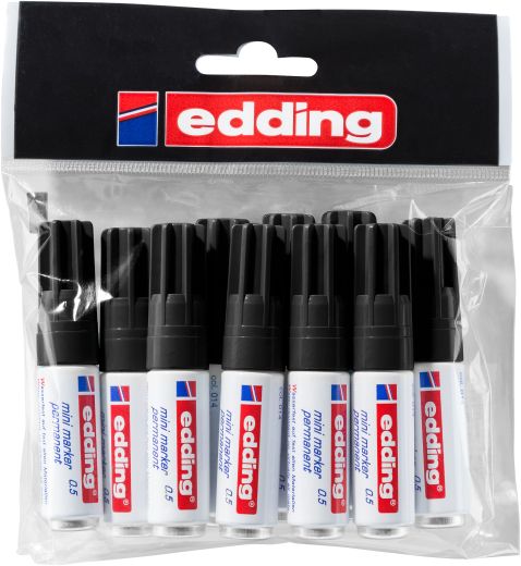 Permanentmarker edding mini marker 0.5, Strichstärke: 1,5 - 3 mm, schwarz