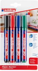 Pigmentmarker edding 30 brilliant paper marker, 1,5 - 3 mm, sortiert