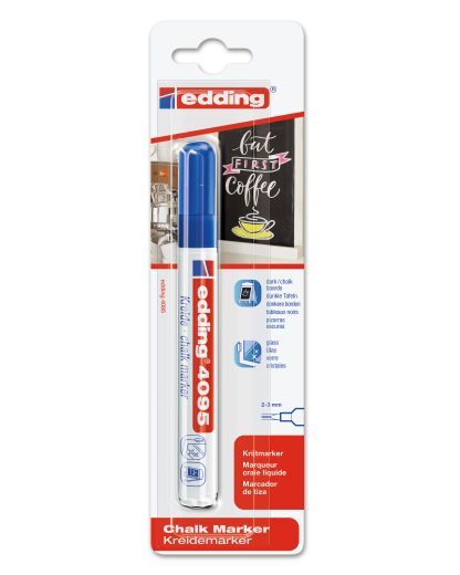 Kreidemarker edding 4095, 2 - 3 mm, blau