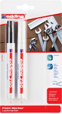 Lackmarker 750 Industrie Blister, 2 - 4 mm, schwarz und weiß
