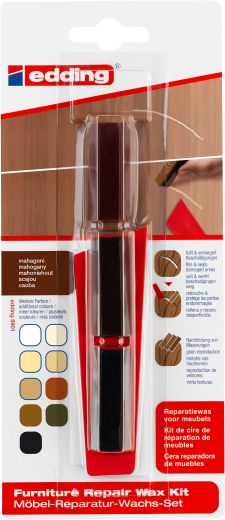 Möbel-Reparaturwachs-Set 8901 Reparieren und Pflegen zu Hause, mahagoni