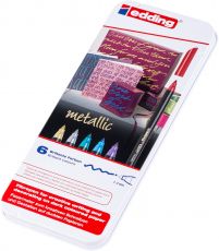 Fasermaler 1200 metallic colourpen, 1 - 3 mm, 6er Set Sortiert