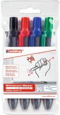 Whiteboardmarker edding retract 12, nachfüllbar, 1,5 - 3 mm, sortiert
