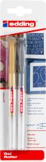 Gelroller edding 2185, 0,7 mm, Blister, 2 Stück, Gold und Silber