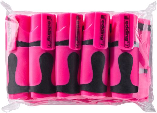 Textmarker edding 7 mini highlighter, 1-3 mm, 10er Polybeutel in neonblau