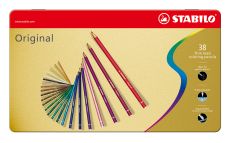 Premium-Buntstift - STABILO Original - 38er Metalletui - mit 38 verschiedenen Farben
