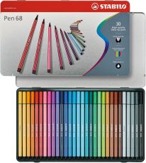 Premium-Filzstift - STABILO Pen 68 - 30er Metalletui - mit 30 verschiedenen Farben